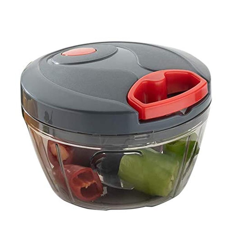 Kewin Black & Red Mini Handy Chopper, For Chopping Vegetable, 450ml