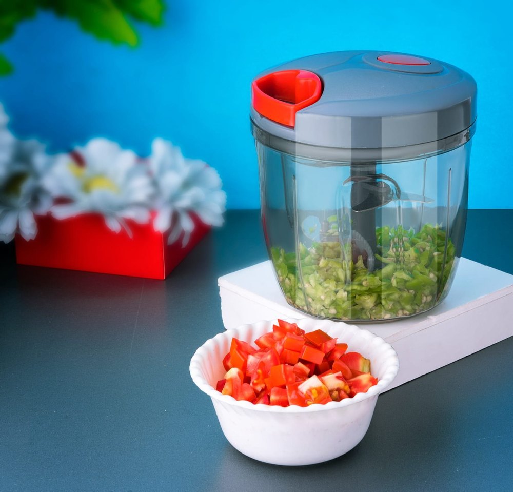 Multiple GREEN, GRAY Plastic Hand Chopper, For Home