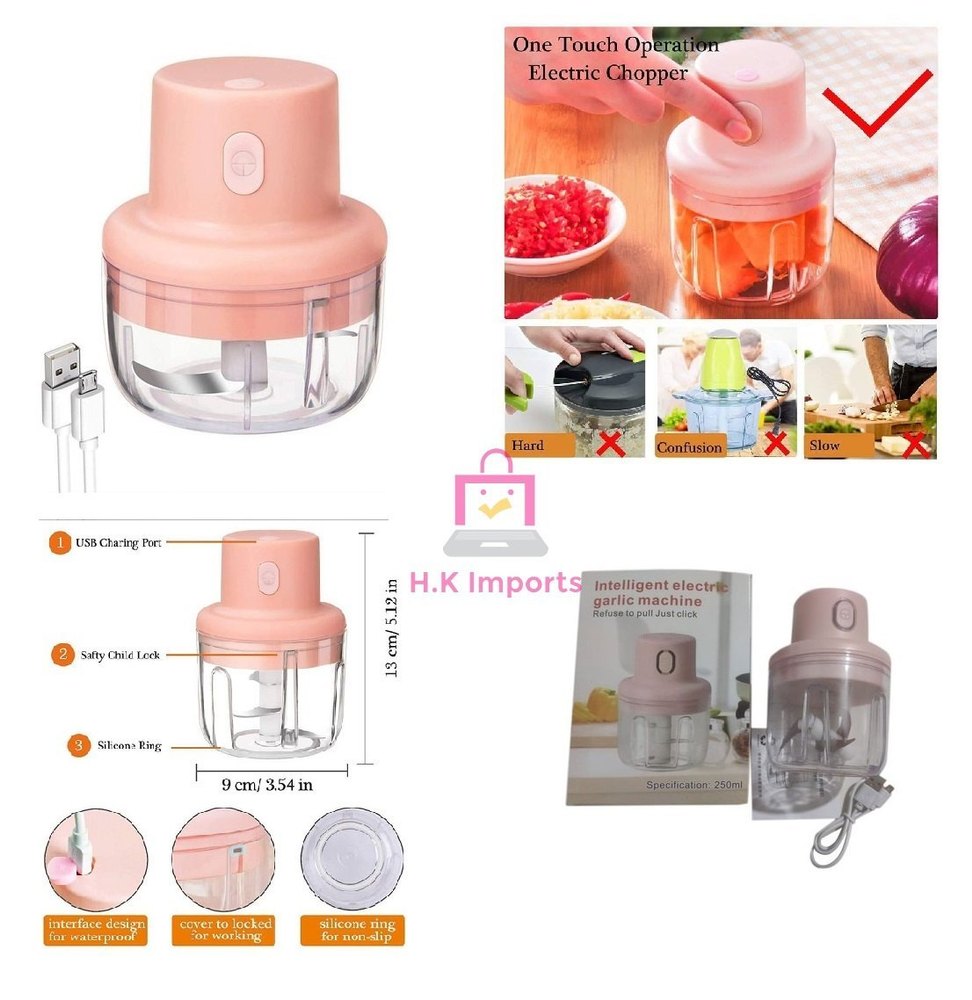 Plastic Pink USB Chopper, For Kitchenware