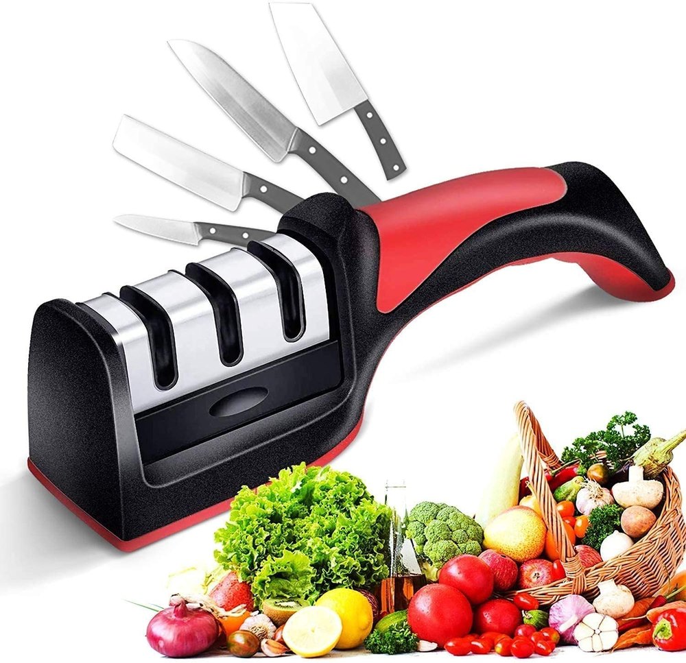 3 Slot Knife Sharpener, For home, Size: Free Size