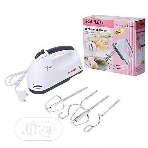 Stainless Steel White Scarlet Super Hand Mixer, For Personal