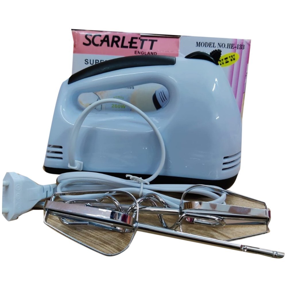 Plastic & Stainless steel White Scarlett Hand Blender, For Home