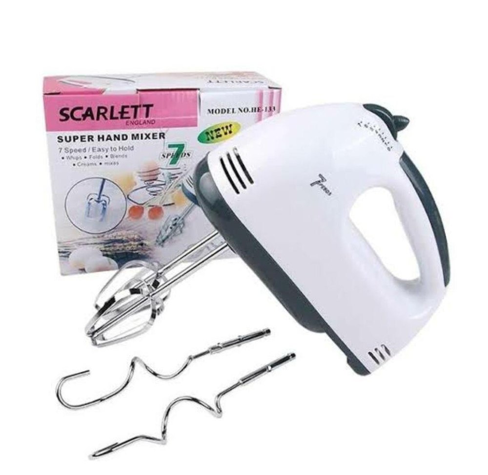 White Plastic and Stainless Steel Scarlett Hand Blender