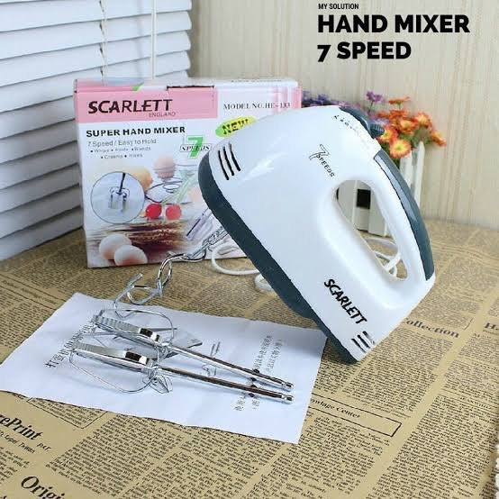 Scarlet Hand Blender, White, Blade Material: Stainless Steel