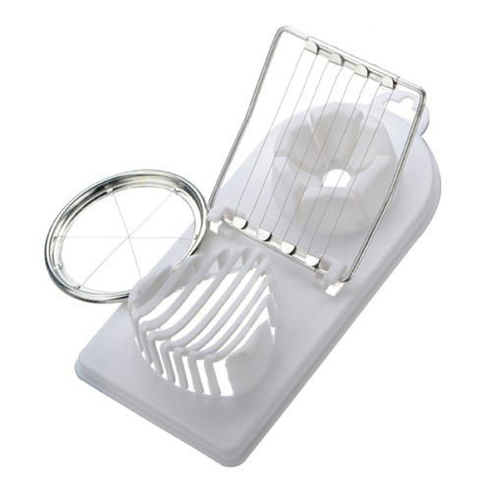 Plastic White Egg Slicer Cutter