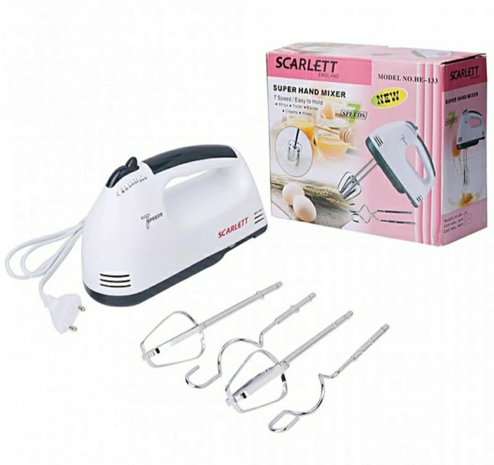 White Portable Electric Egg Beater, For Kitchen