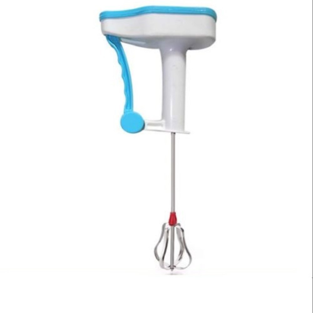 117 Power Free Manual Hand Blender With Stainless Steel Blades, Milk Lassi Maker, Egg Beater Mixer