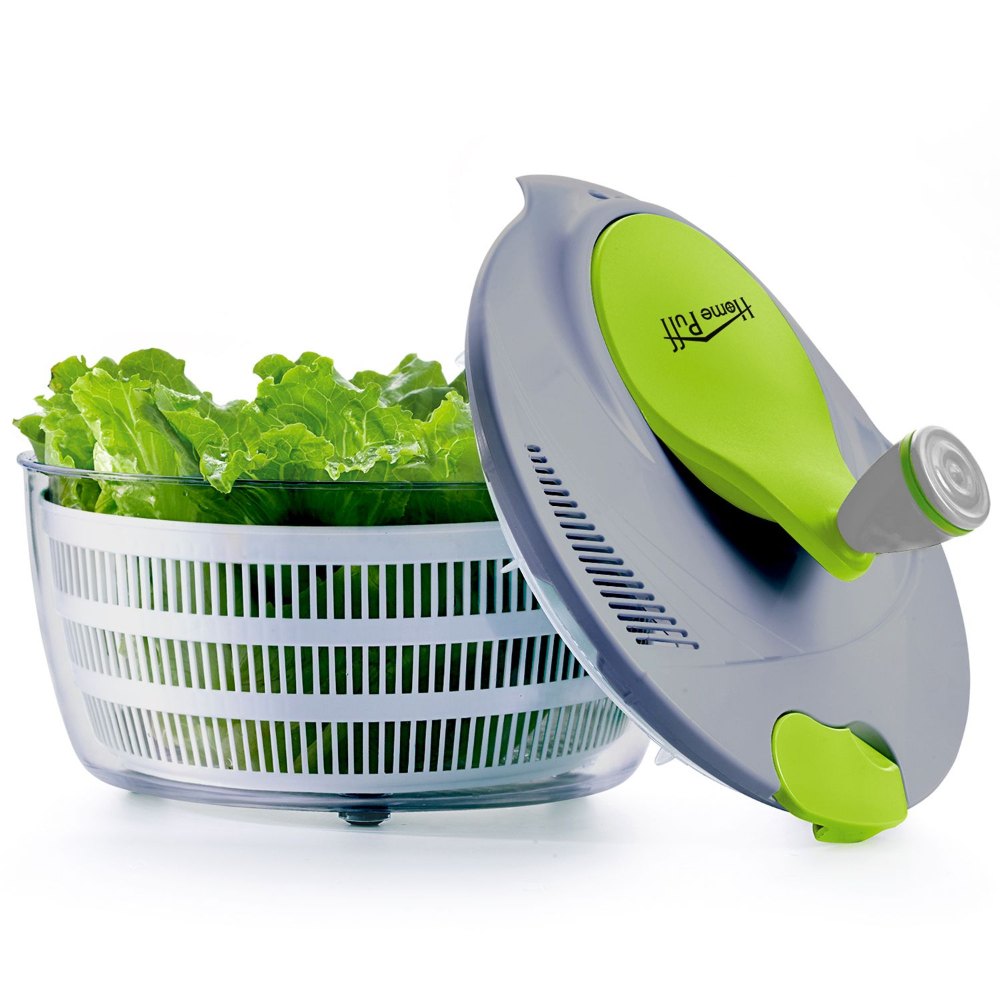 Plastic Home Puff Green Salad Spinner 5 Liters (BPA Free)