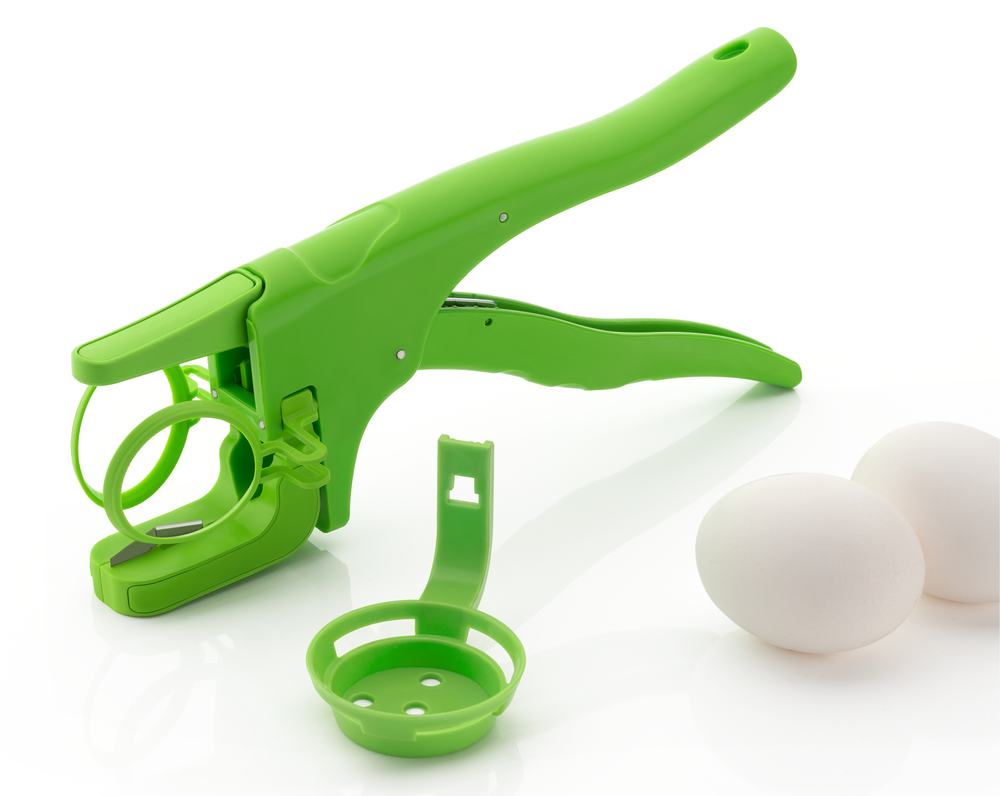 Plastic Green Egg Cutter Cracker For Kitchen Use