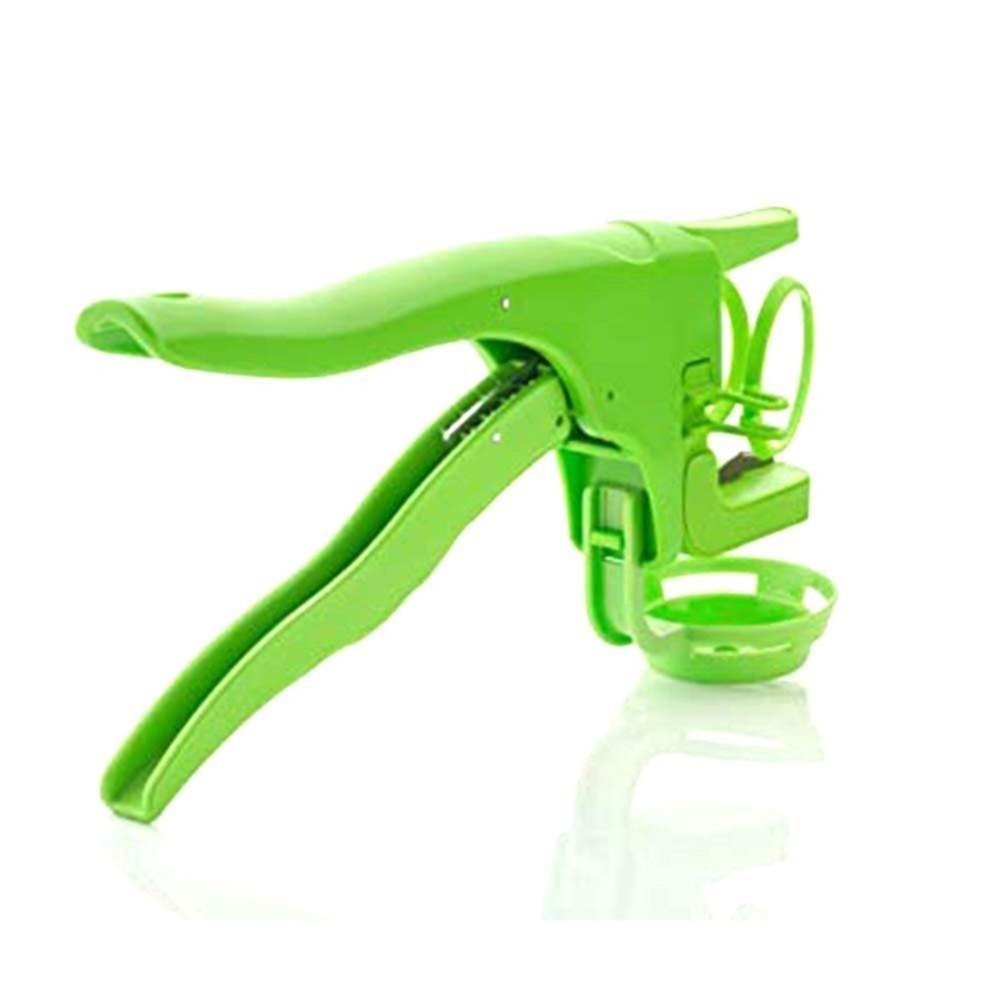 Green Manual Plastic Handheld Egg Cracker, For Kitchen