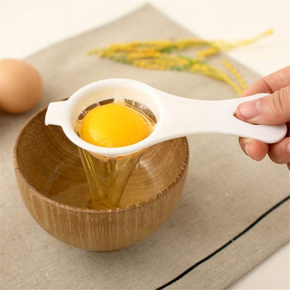 Plastic White Re-usable Egg Yolk Separator, For Baking, Cooking