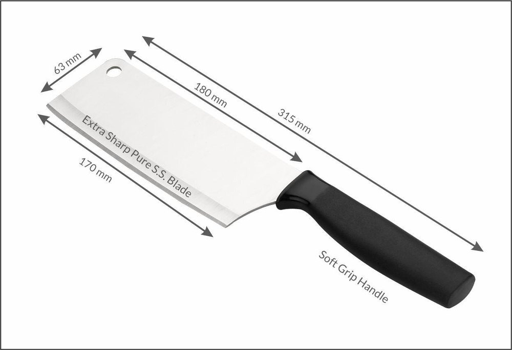 Steel & Plastic Chicken Choper Knife, Packaging Type: Packet