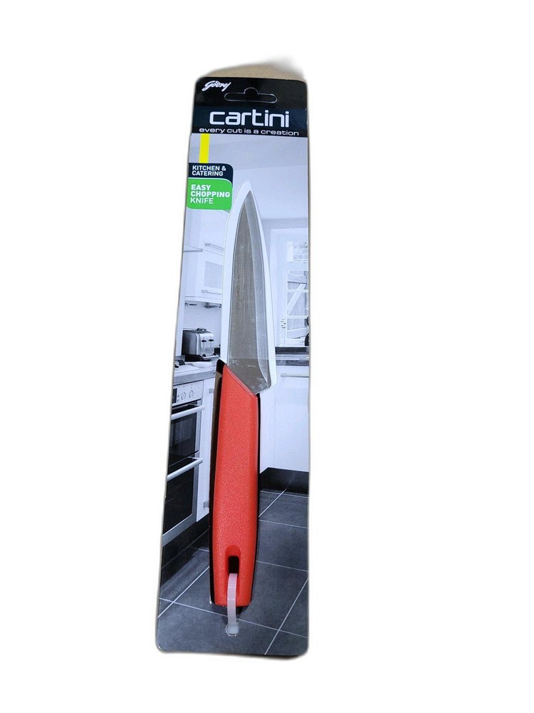 Red Stainless Steel Godrej Easy Chopping Knife, For Cutting