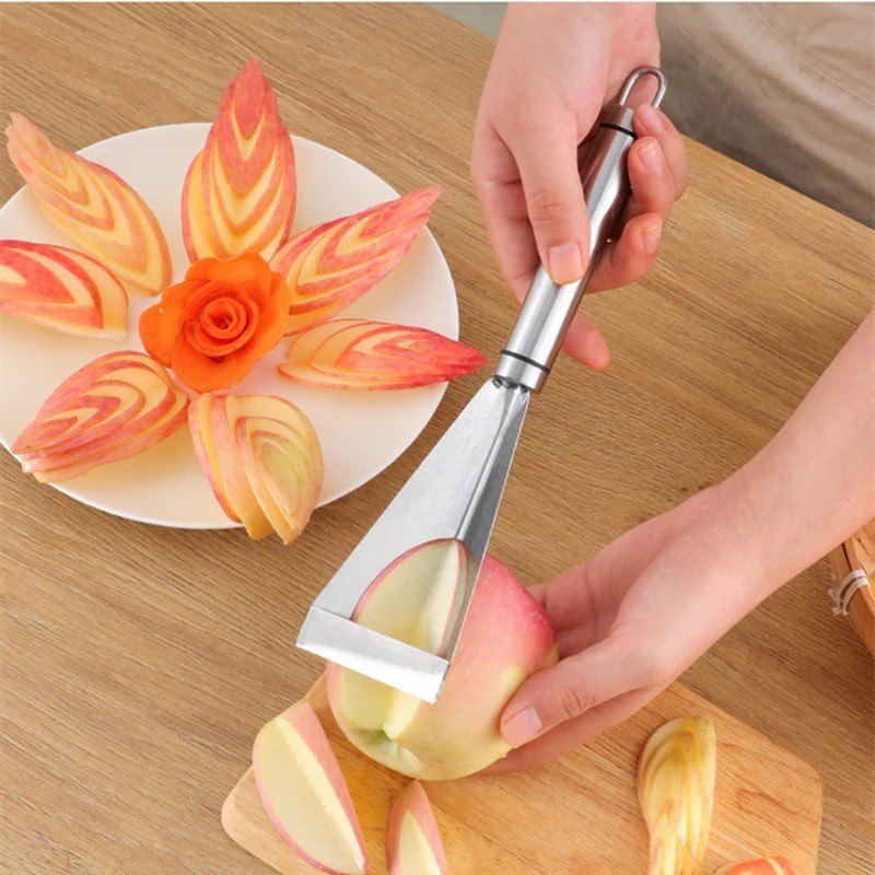 Generic Silver Fruit Carving V-Shape Channel Knife, For Fruits & Vegetables
