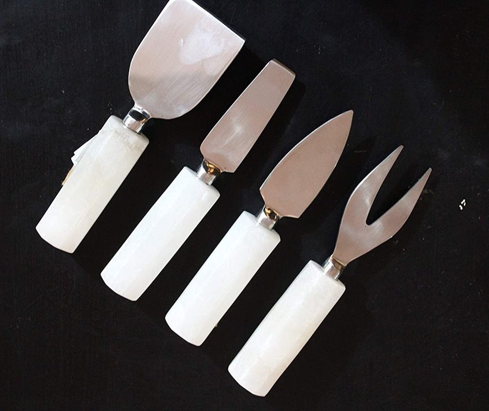 Marble Stainless Steel Cheese Knife Kit, 4 Pieces