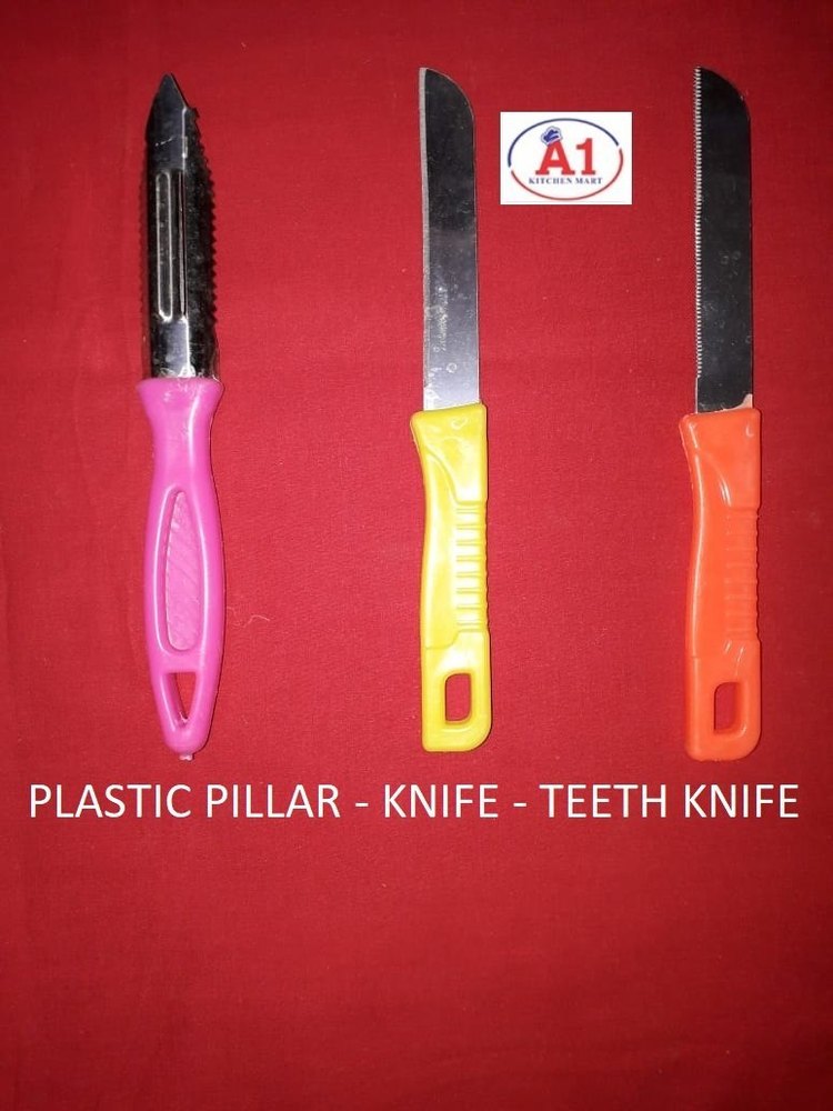 Silver Plastic Knife Handle