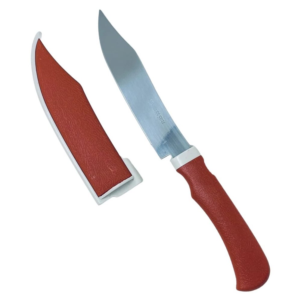 Red Stainless Steel Knife with Cover