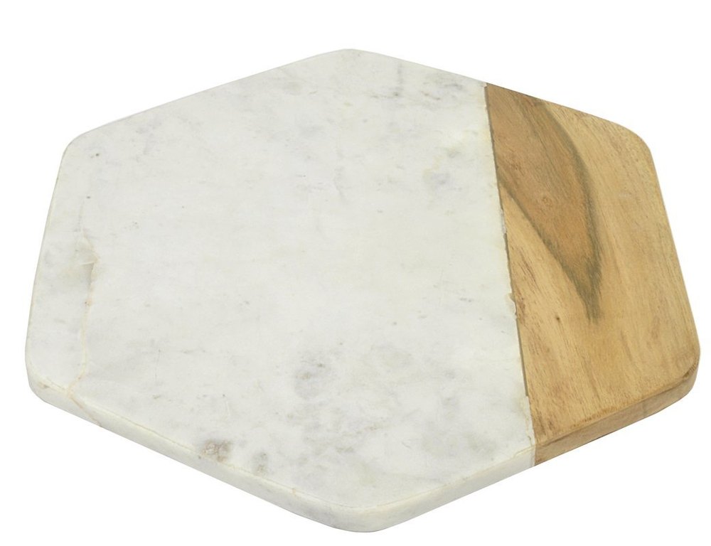 Marble and Wood Chopping Board