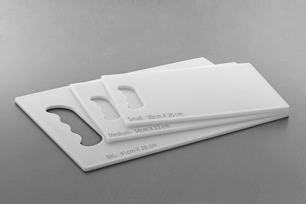 Plastic White Chopping Board Big (41cm X28cm), For Kitchen