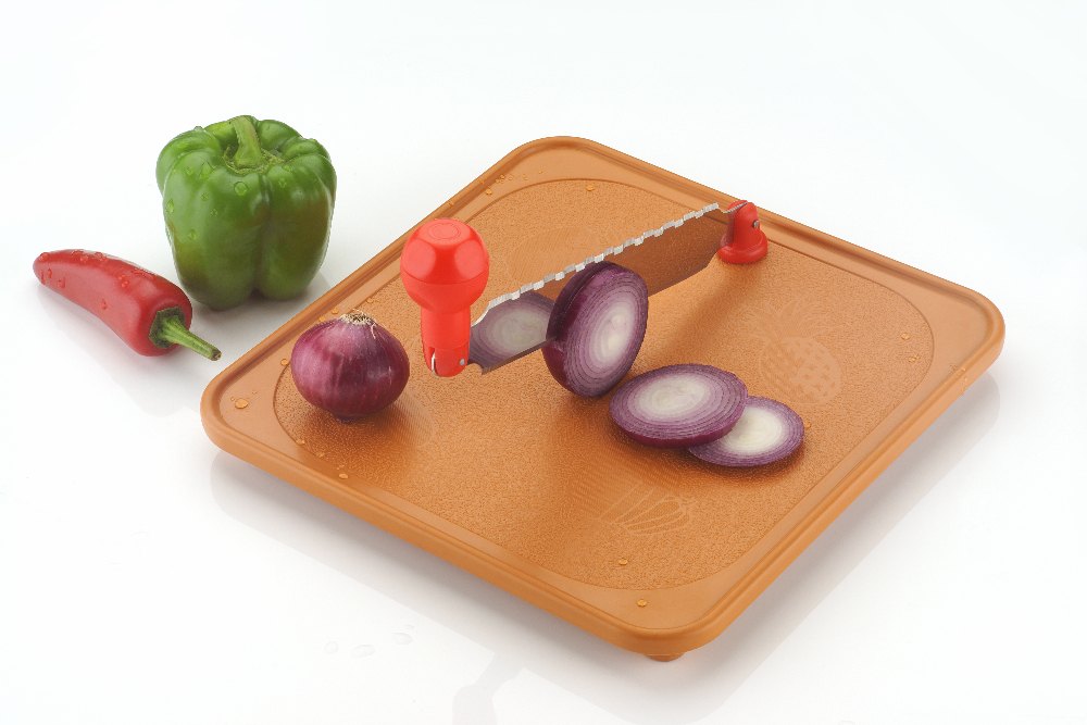 Food Grade Plastic Material Brown Cutting And Chopping Board, For Cut & Chop Vegetables