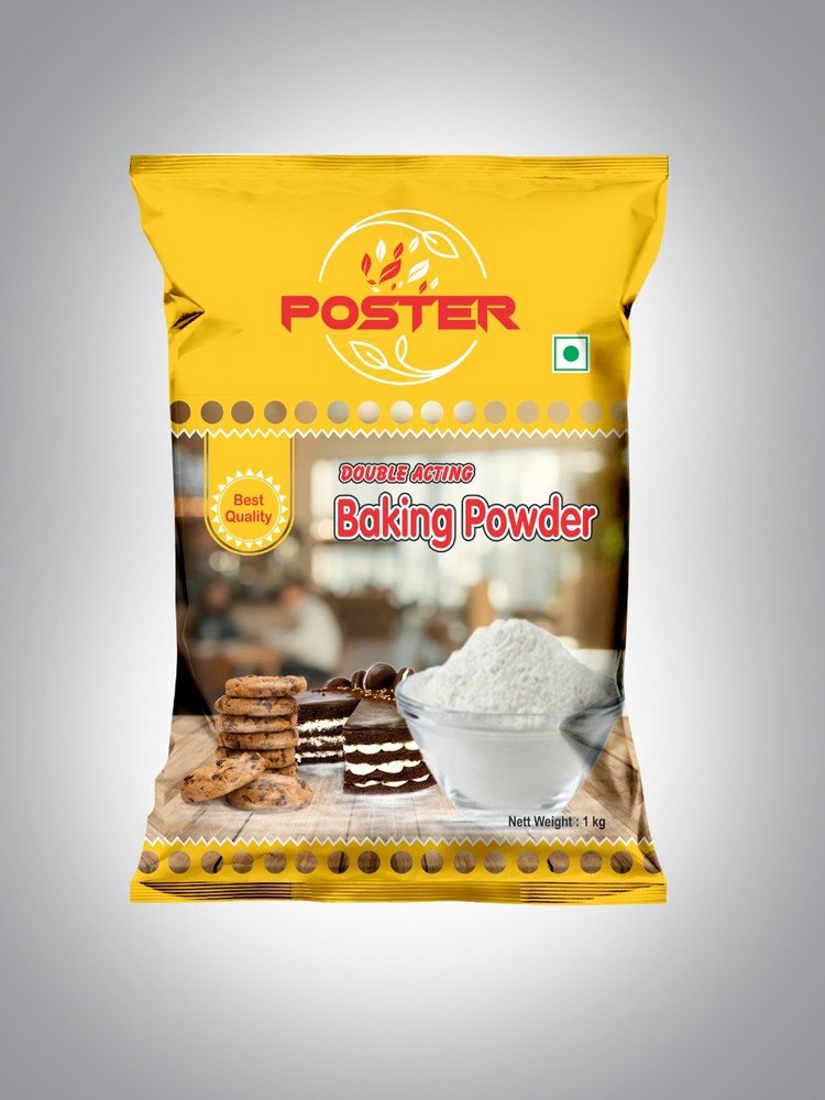 White 1 Kg Poster Double Acting Baking Powder