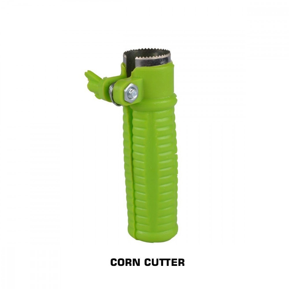 Green 2048 Plastic Corn Cutter/Stripper with Stainless Steel Blades, For Kitchen