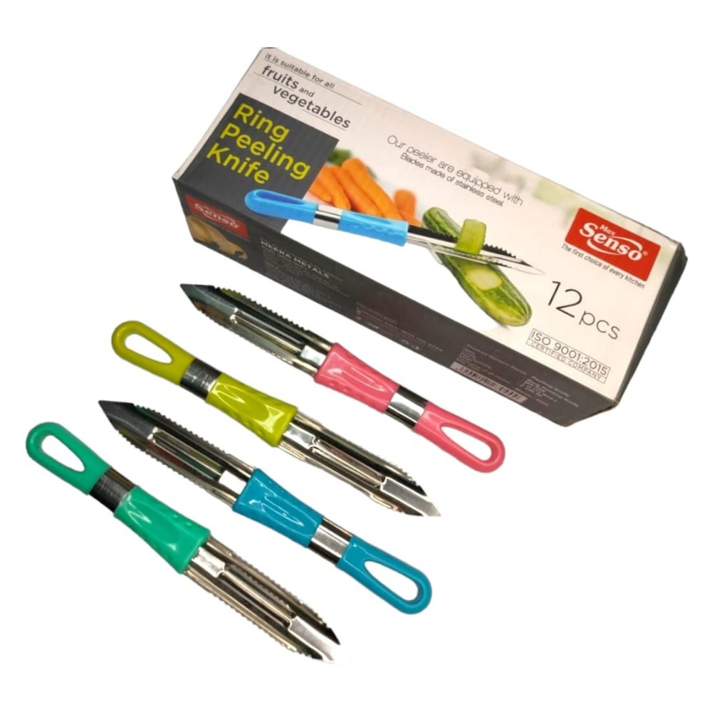Stainless Steel Plastic Senso Ring Peeling Knife, SS304, Model Name/Number: MS208