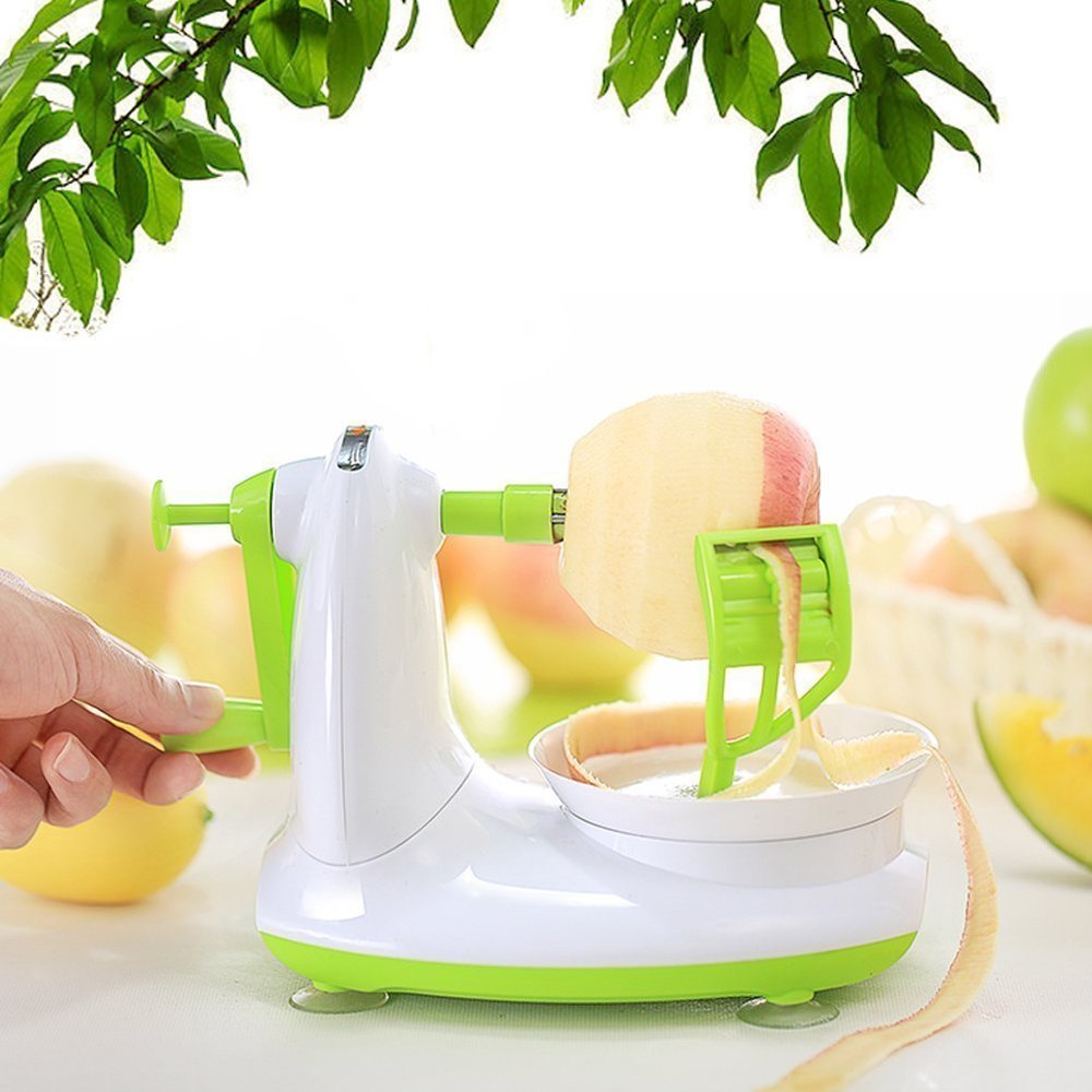 Plastic Multicolor Apple Peeler (A 144 WHT GRN)