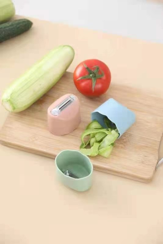 Multicolor Plastic & SS Vegetable Peeler Fruit Peeler With Storage, For Kitchen