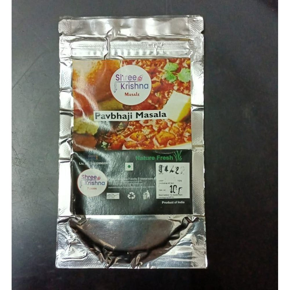 Shree Krishna Pav Bhaji Masala Powder, Packaging Size: 10g, Packaging Type: Packet