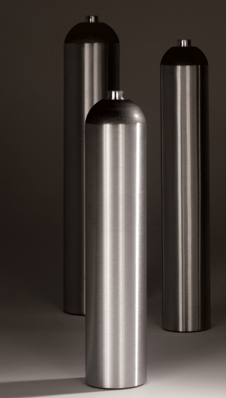 Aluminium Aluminum Gas Cylinders, For Industrial, 100-150 Bar