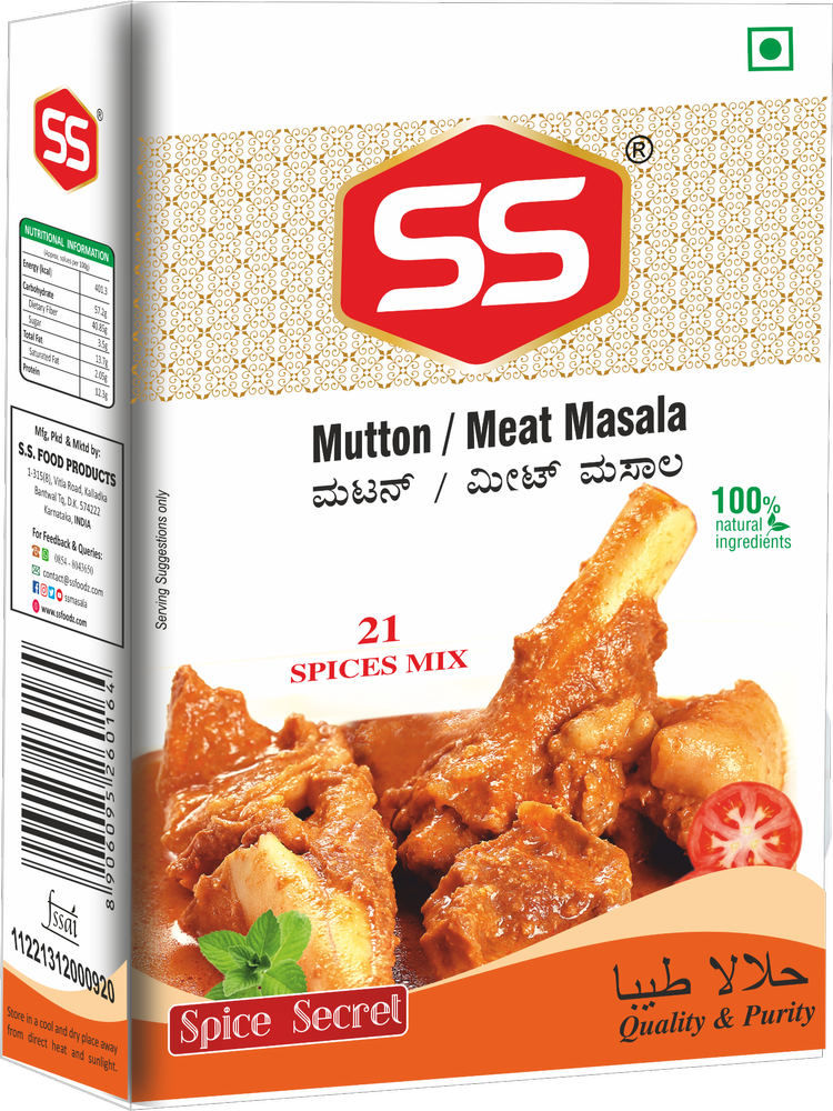 SS Mutton Masala Powder, Packaging Type: Box and pouch