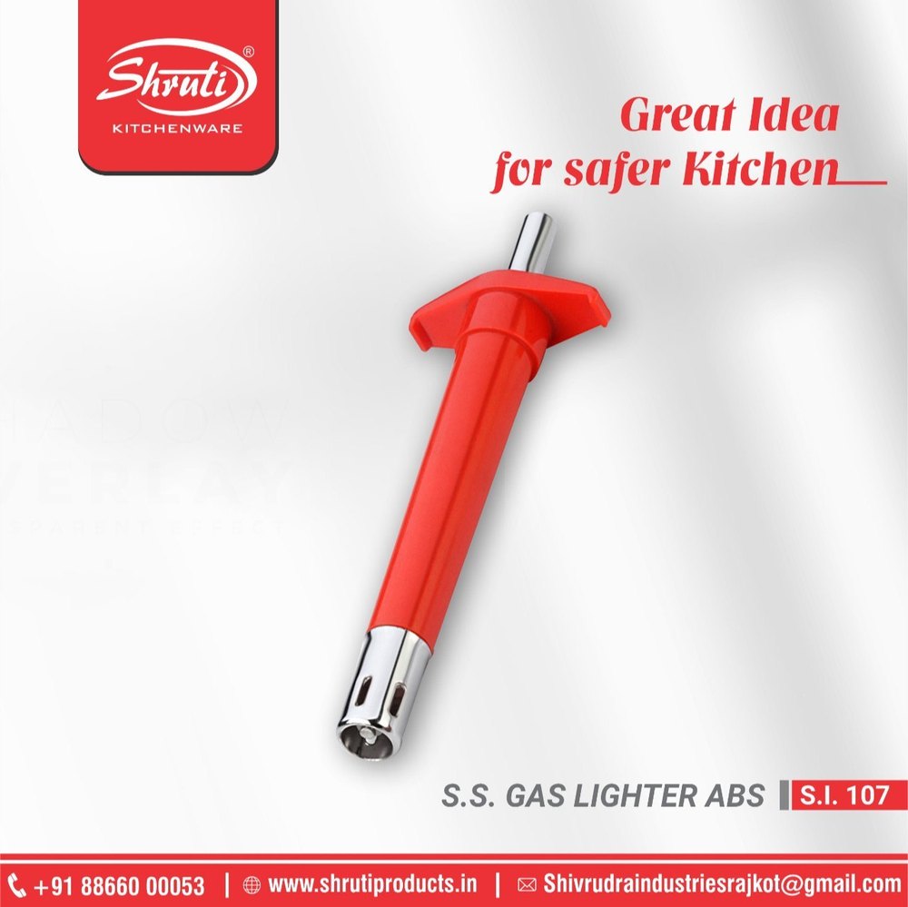 Red S.S. Gas Lighter Abs, For Kitchen