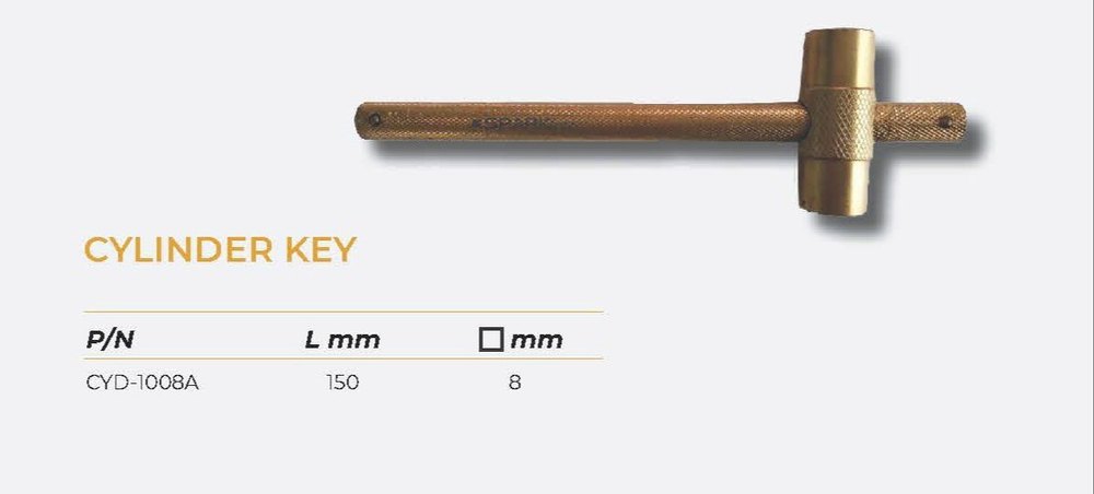 Sparkless Aluminium Bronze Non Sparking Cylinder Key, Size: 150mm, Model Name/Number: CYD-1008A