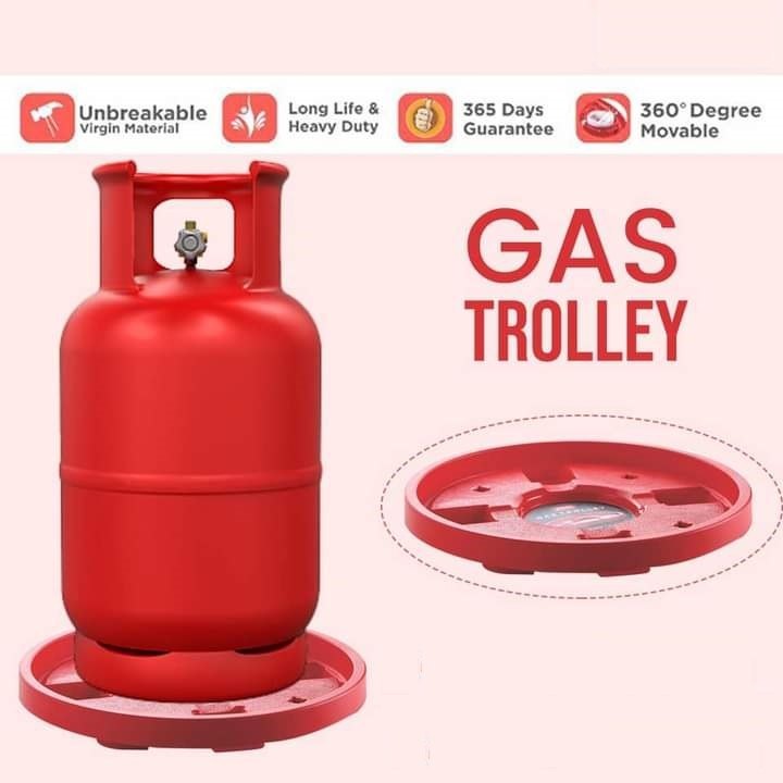 PLASTIC Red Gas Cylinder Trolley Stand LPG Cylinder Stand, For HOME