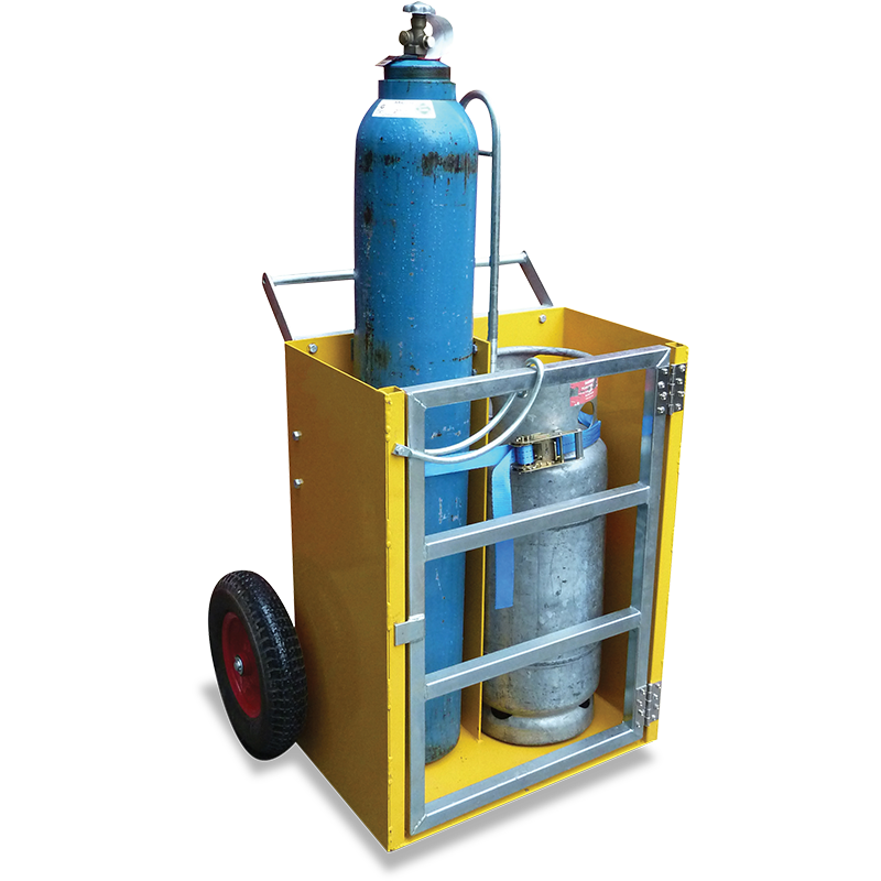 Mild Steel Blue Gas Cylinder Trolley Stand, Size: 3*4*5