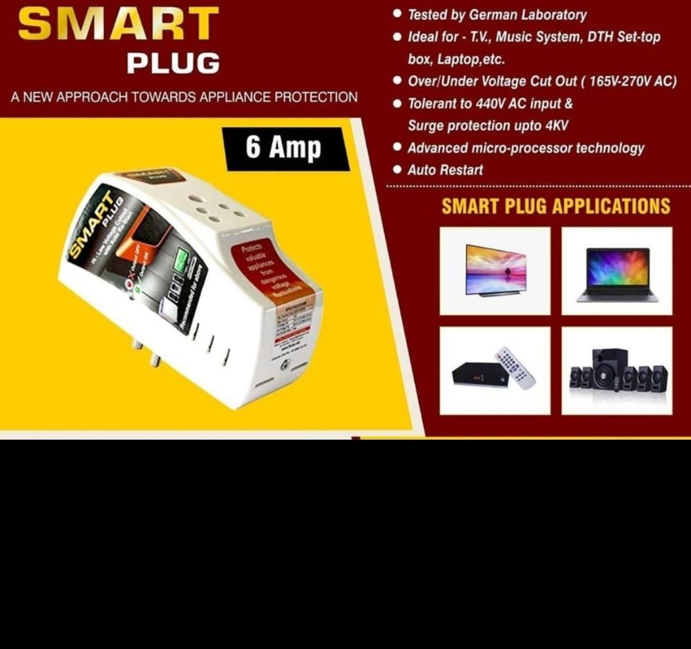 Single Phase Smart Safety Plug High Low Voltage Cut Out, 220-440v, Current Capacity: 6a, 16a
