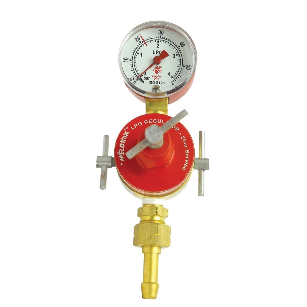 weldtrix Brass Single Stage Single Meter LPG Regulator, For Industrial