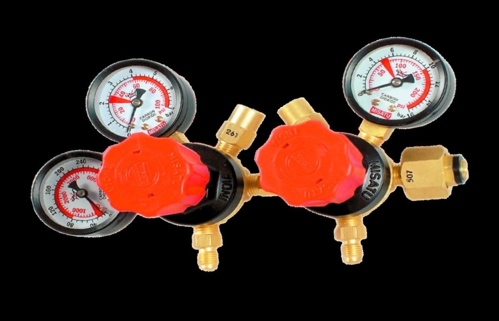 Brass Carbon Dioxide Misatu Compressed Gas Regulator, For Industrial