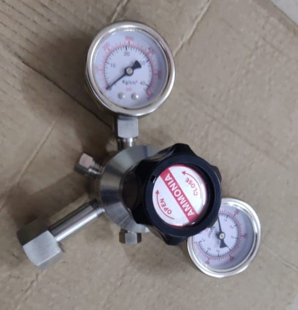 Sunlight Silvery White Ammonia, Chlorine Regulator Single Stage Double Gauge, For Pharmaceuticals Lab, Industrial