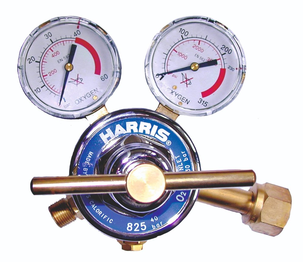 Harris Brass and SS 825 Single Stage Cylinder High Pressure Regulator