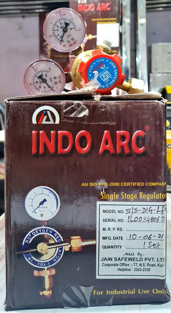INDO ARC Brass Industrial Oxygen Gas Regulator