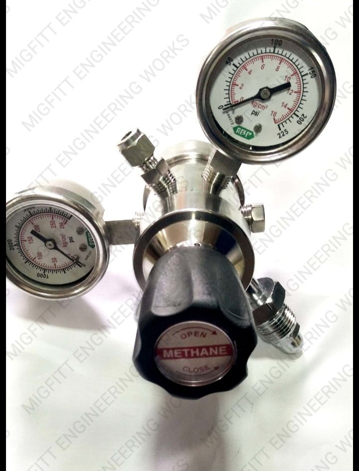 Migfitt Silvery White Methane Regulators, For Industrial