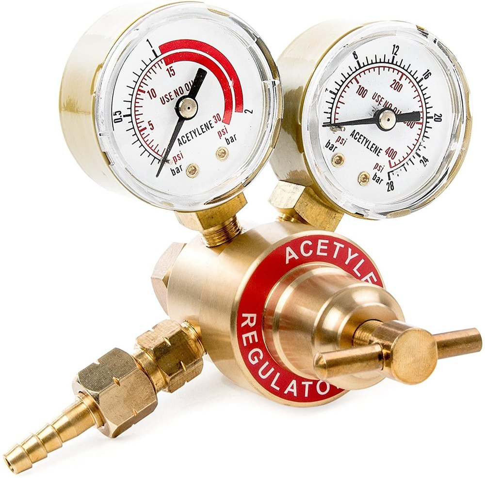 Silvery White Brass Oxygen Acetylene Regulator, For Industrial