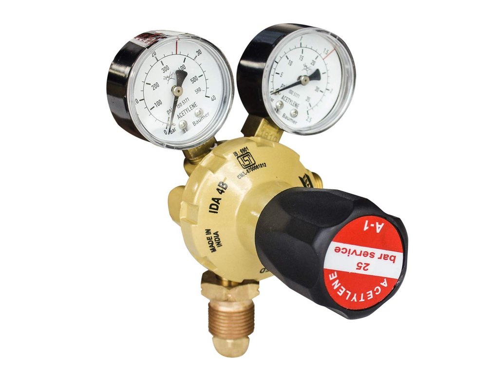 40 Bar Brass ESAB IDA 4B Acetylene Single Stage Regulator, For Commercial