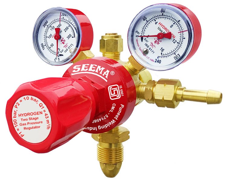 Seema Two Stage Hydrogen Gas Pressure Regulator, For Industrial, Model Name/Number: S.DS.HY-3