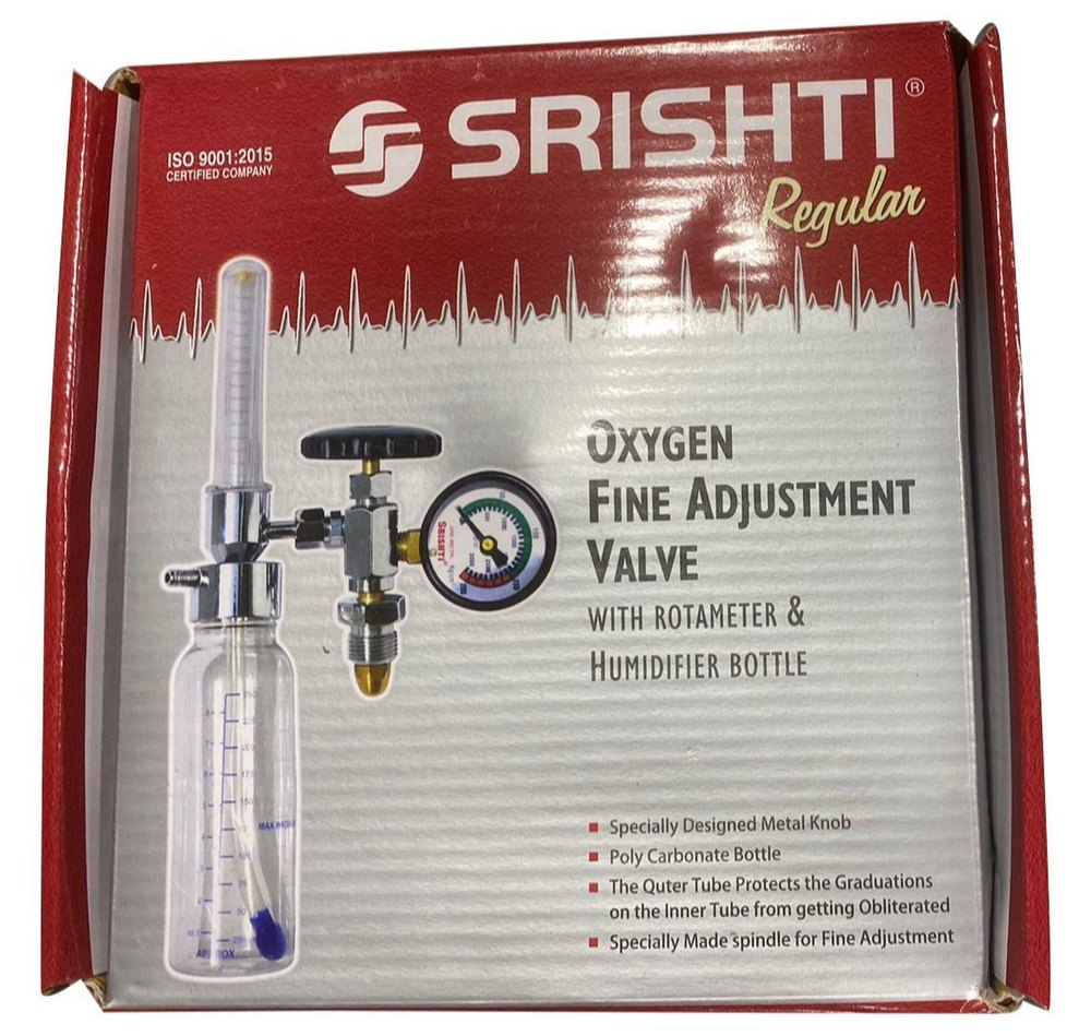 Stainless Steel Srishti Flow Meter Regulator, For Hospital