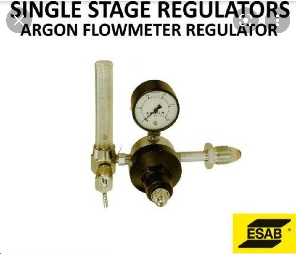 CHROME PLATED ESAB ARGON FLOWMETER REGULATOR, For Industrial