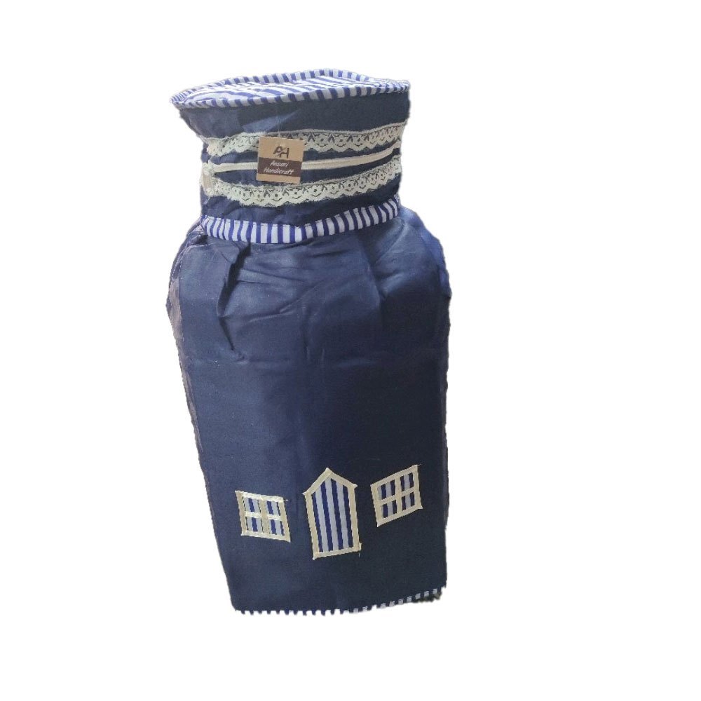 Blue/White Cotton Cylinder Cover, For Home, Size: 8x5 cm