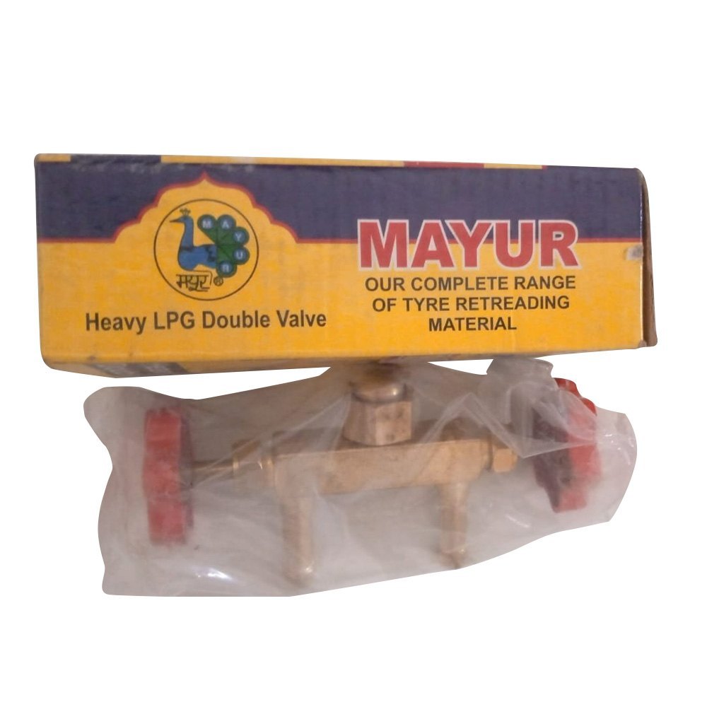 Golden Brass Mayur Heavy LPG Double Valve, For Hotel/Restaurant